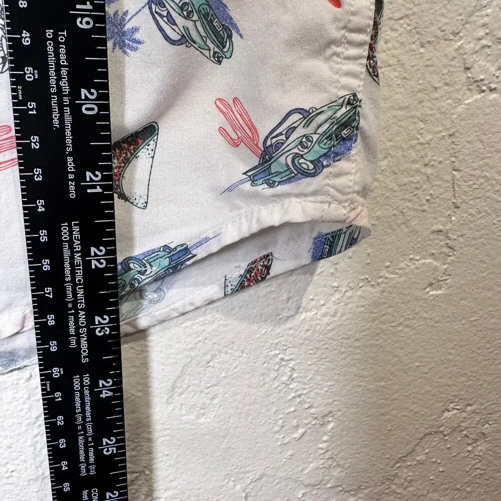 Children's Place Boys Large 10/12 Short Sleeve Button Down Cars Tacos Cactus
